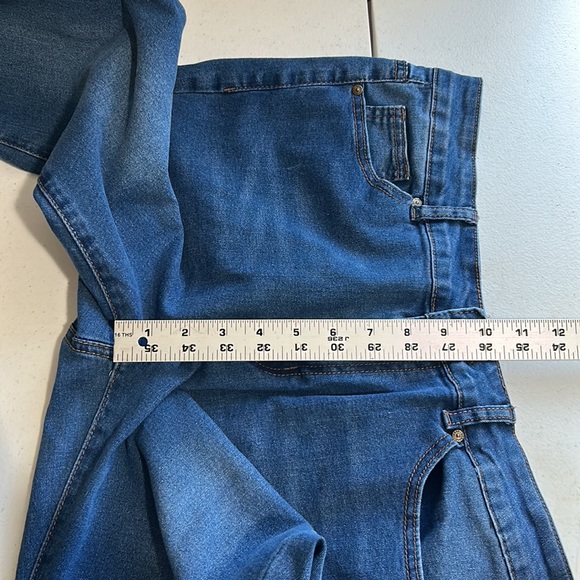 BAMBOO, Flared Leg Blue Jeans With Side Slits, Size 15 - Picture 7 of 8